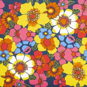 Tkanina leżakowa bawełniana – Kolorowe Kwiatki [53034]