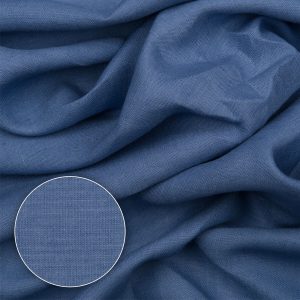Tkanina lniana odzieżowa Julia 6354 Niebieska [43003]