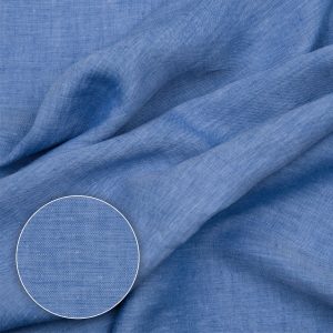 Tkanina lniana odzieżowa Julia 2151-65 Niebieski melanż [43003]