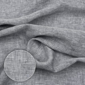 Tkanina odzieżowa lniana Julia L-2151-69 Jeansowy niebieski melanż [43003]