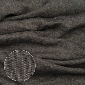 Tkanina odzieżowa lniana Julia L-2151-101 Czarnoszary melanż [43003]