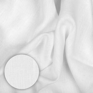 Tkanina odzieżowa - dekoracyjna lniana Oskar Biały optyczny [LO0003]