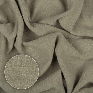 Tkanina odzieżowa lniano-bawełniana Crepe Szary naturalny [40017]