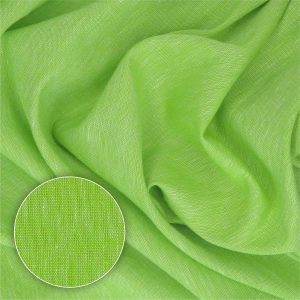 Tkanina odzieżowa lniano-bawełniana Zielony Melanż [43018]