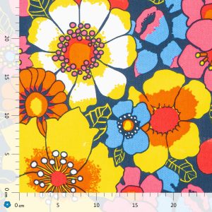 Tkanina leżakowa bawełniana – Kolorowe Kwiatki [53034]