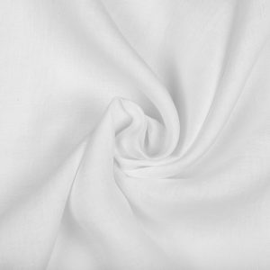 Tkanina odzieżowa - dekoracyjna lniana Julia Biały optyczny [43003]