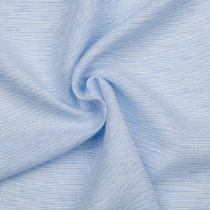 Tkanina odzieżowa lniana Julia L-3034-93 Błękitne paski [43003]