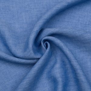 Tkanina lniana odzieżowa Julia 2151-65 Niebieski melanż [43003]