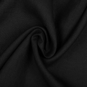 Tkanina lniana odzieżowa czarna Nevada [30033]