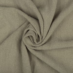 Tkanina odzieżowa lniano-bawełniana Crepe Szary naturalny [40017]
