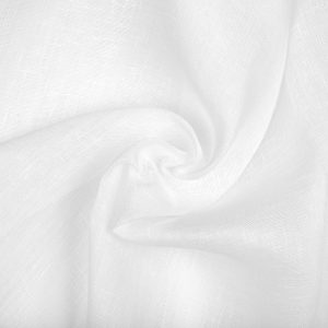 Tkanina dekoracyjna lniana Fog Biały optyczny [63006]