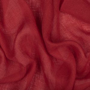Tkanina dekoracyjna lniana Fog 4147 Czerwony Krwisty KRESZOWANA [63006]