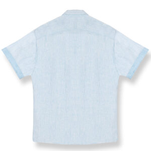koszula-lniana-meska-z-krotkim-rekawem-w-niebieskie-prazki-IV