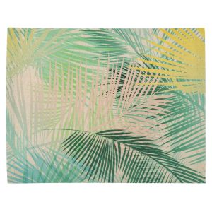 Podkładka lniano-bawełniana wzór Kolorowe Palmy [35x45]