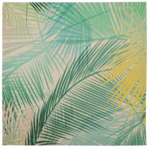 Serwetka lniano-bawełniana wzór Kolorowe Palmy [40x40]
