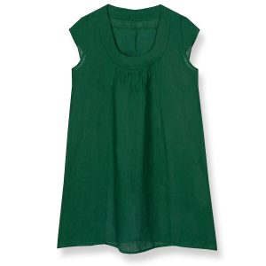 Sukienka lniana zielona klasyczna