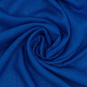 Tkanina lniana kobaltowy niebieski Julia [43003]