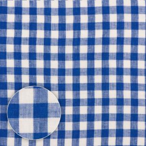 Tkanina lniana ciemnoniebieska kratka Vichy 3204-W02-03 Julia [43003]