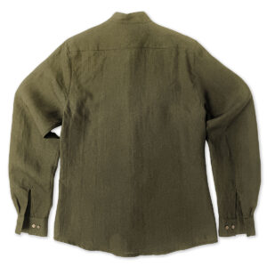 Kkoszula-lniana-meska-na-dlugi-rekaw-ze-stojka-khaki-2